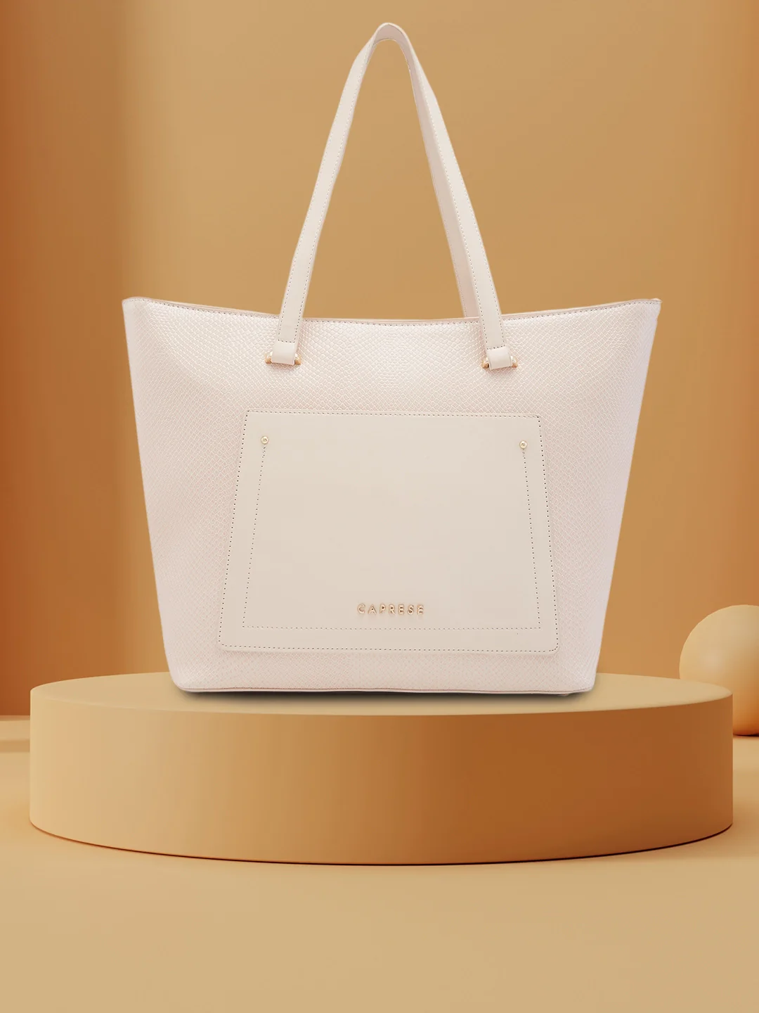 Caprese Roima Large Beige Tote Bag - Image 2