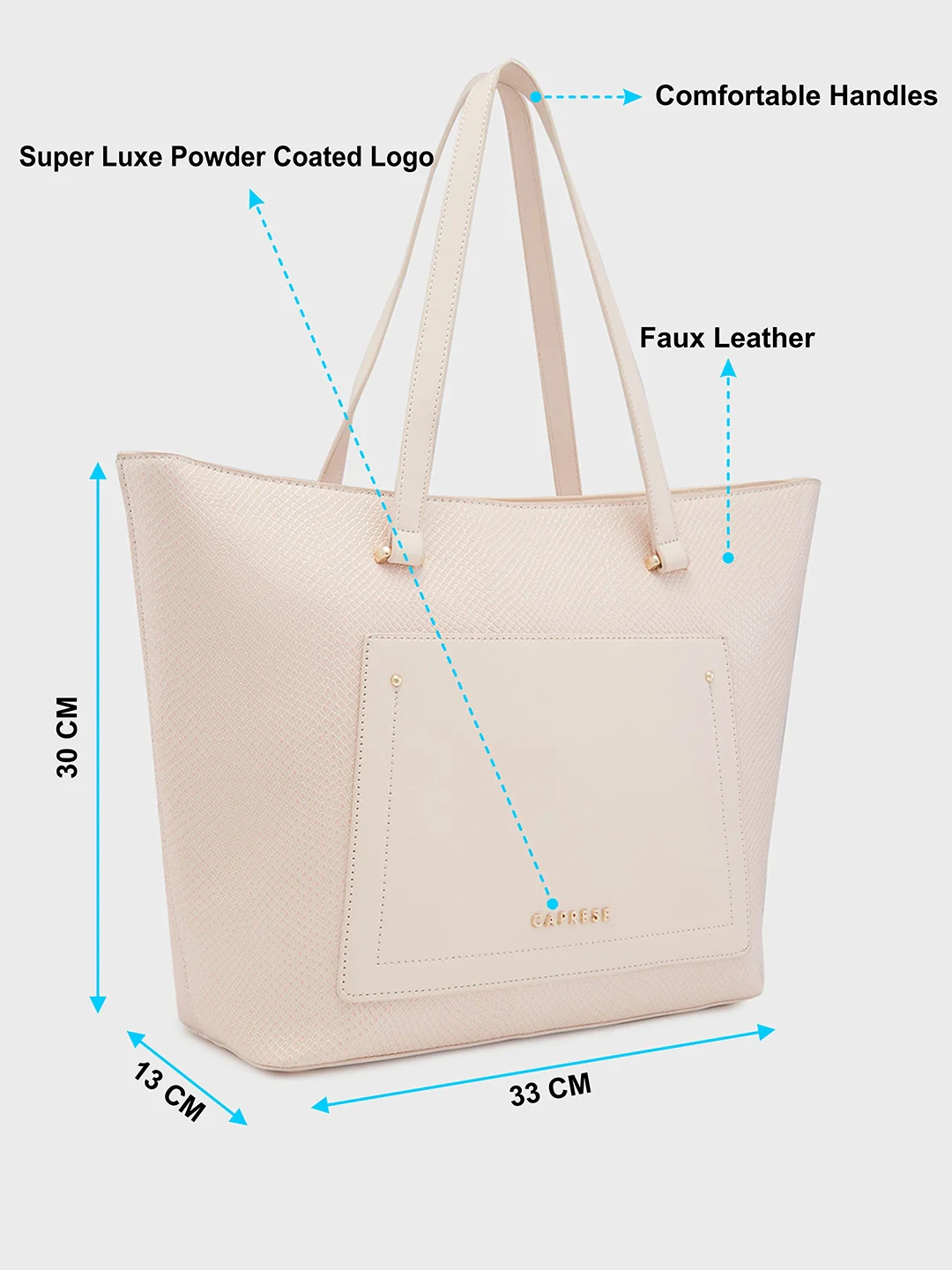 Caprese Roima Large Beige Tote Bag - Image 6