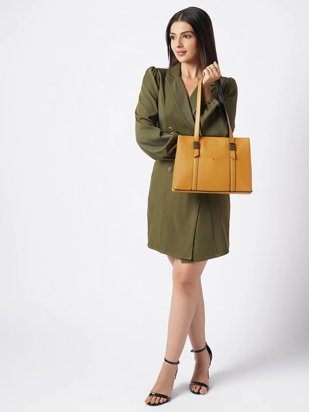 Caprese Roma Medium Yellow Tote Bag - Image 9