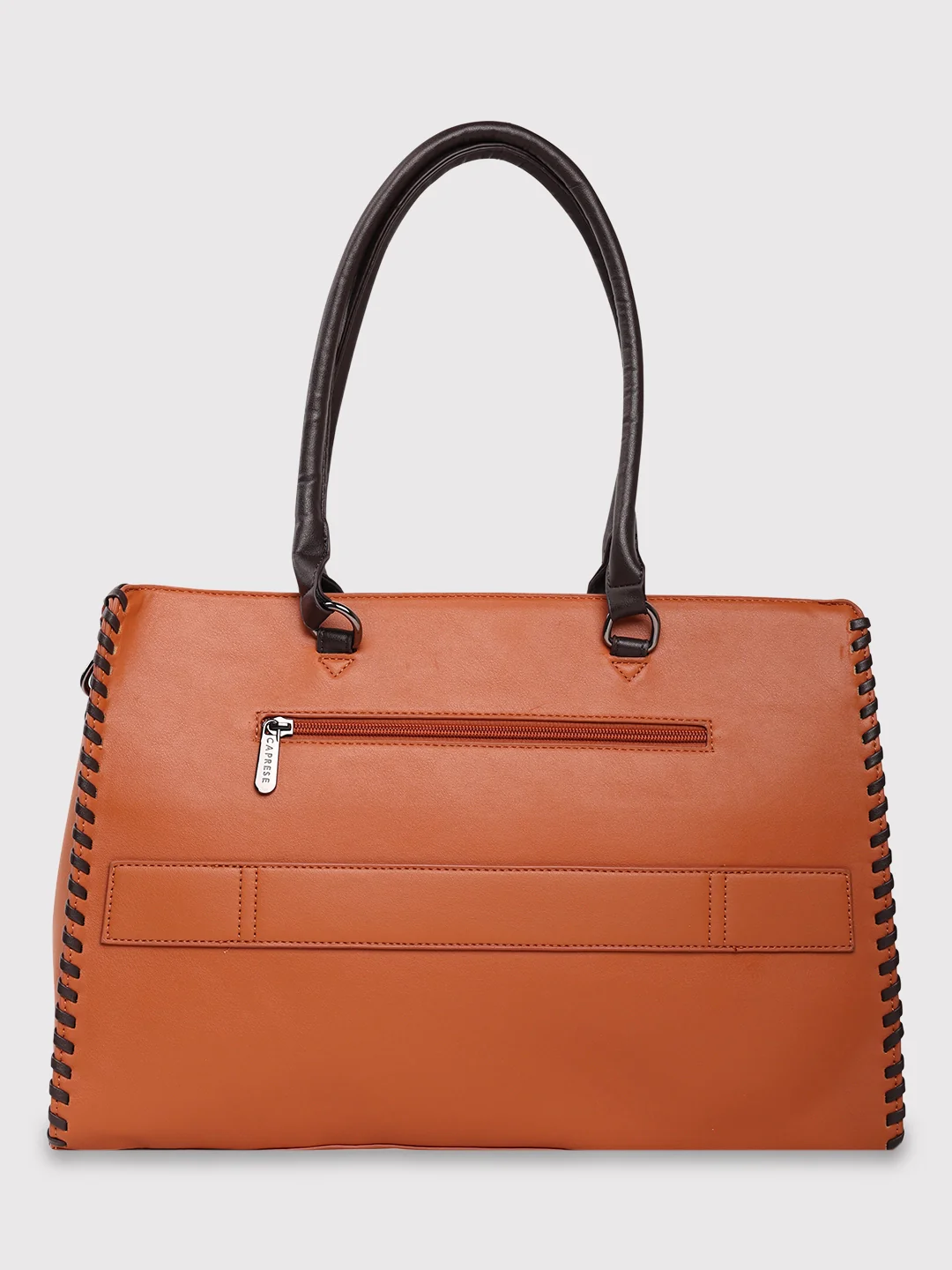 Caprese Rome Large Tan Laptop Satchel Bag - Image 5