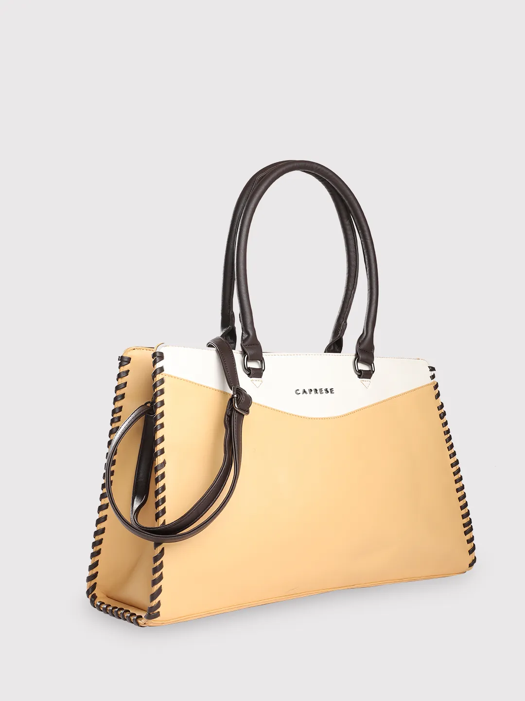 Caprese Rome Large Yellow Laptop Satchel Bag - Image 3