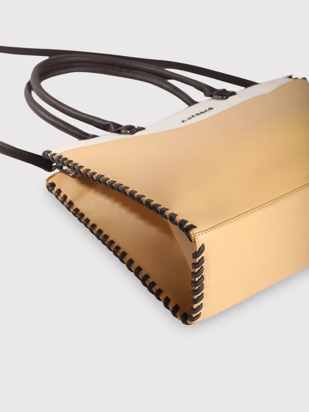 Caprese Rome Large Yellow Laptop Satchel Bag - Image 6