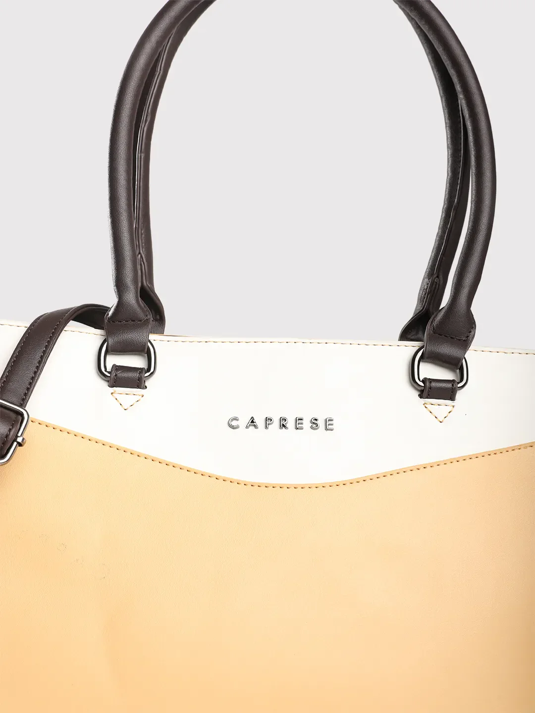 Caprese Rome Large Yellow Laptop Satchel Bag - Image 9