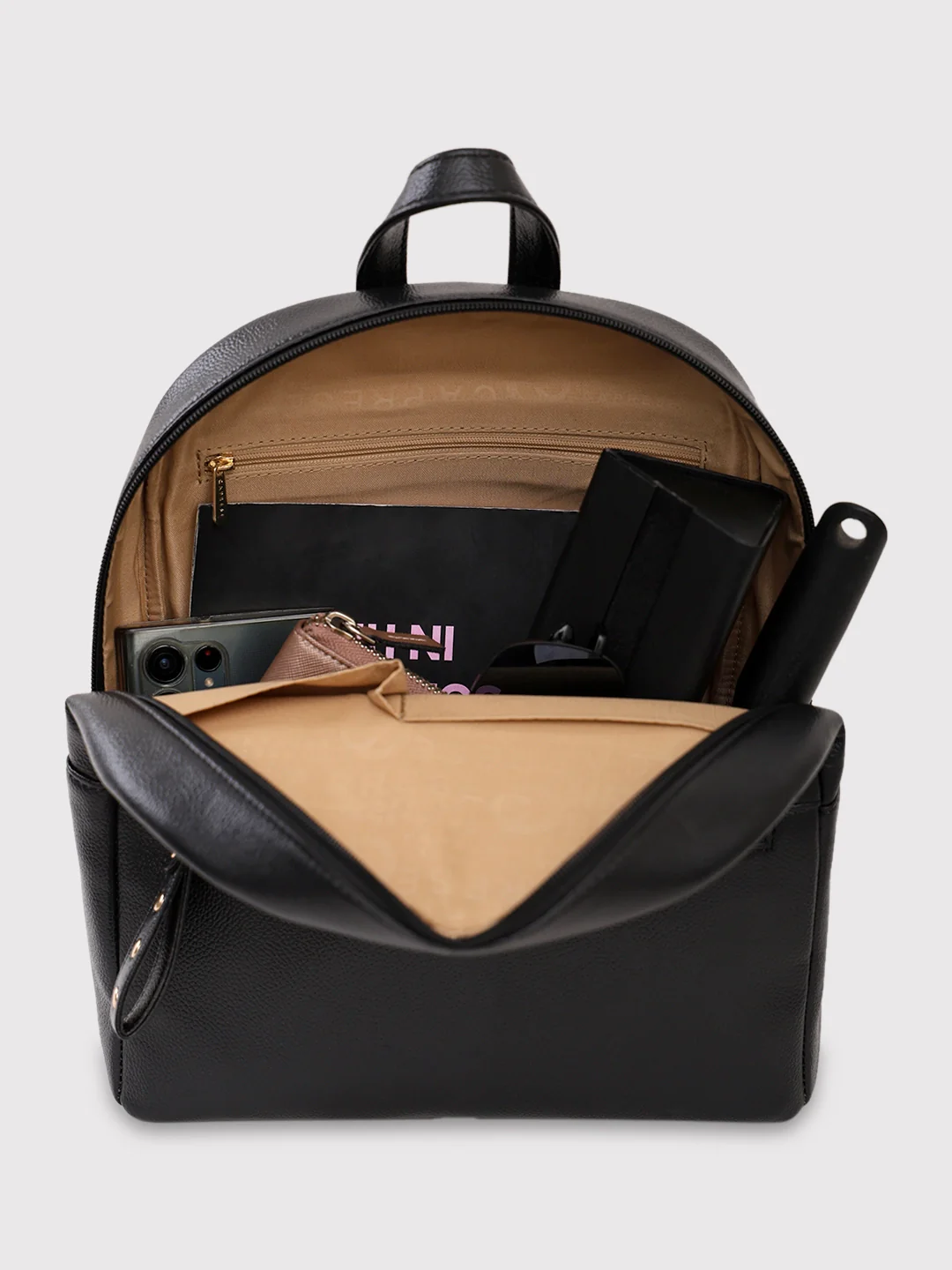 Caprese Rome Medium Black Backpack - Image 12