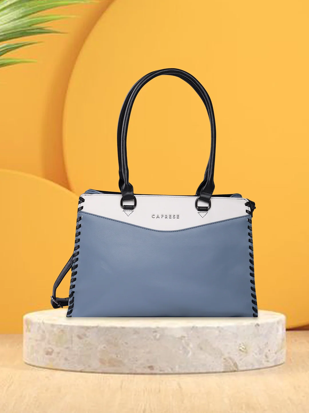 Caprese Rome Medium Blue Satchel Bag - Image 2