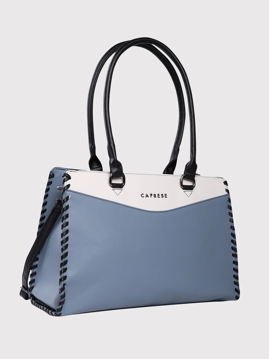 Caprese Rome Medium Blue Satchel Bag - Image 3