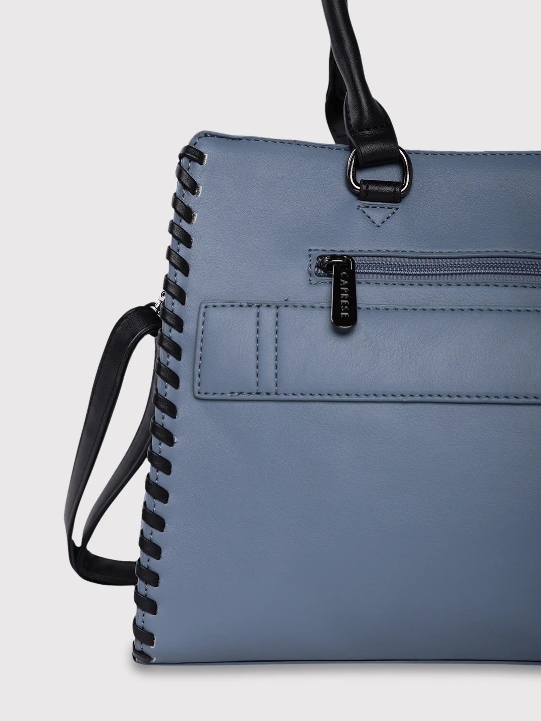 Caprese Rome Medium Blue Satchel Bag - Image 9