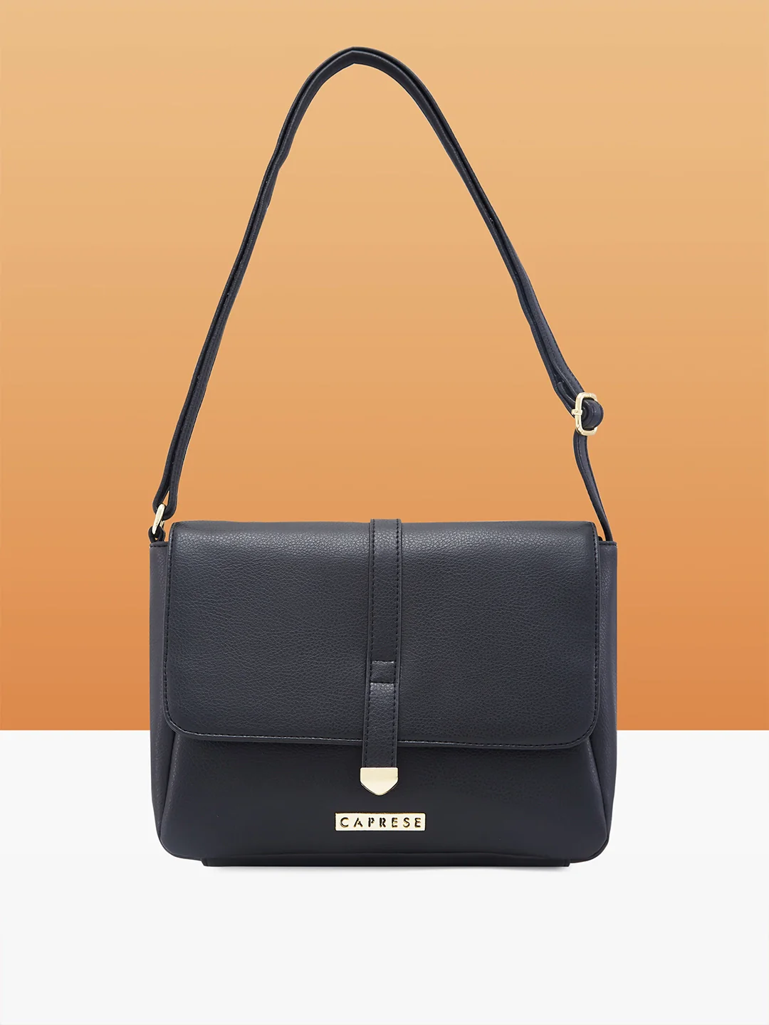Caprese Romea Medium Black Sling Bag - Image 4