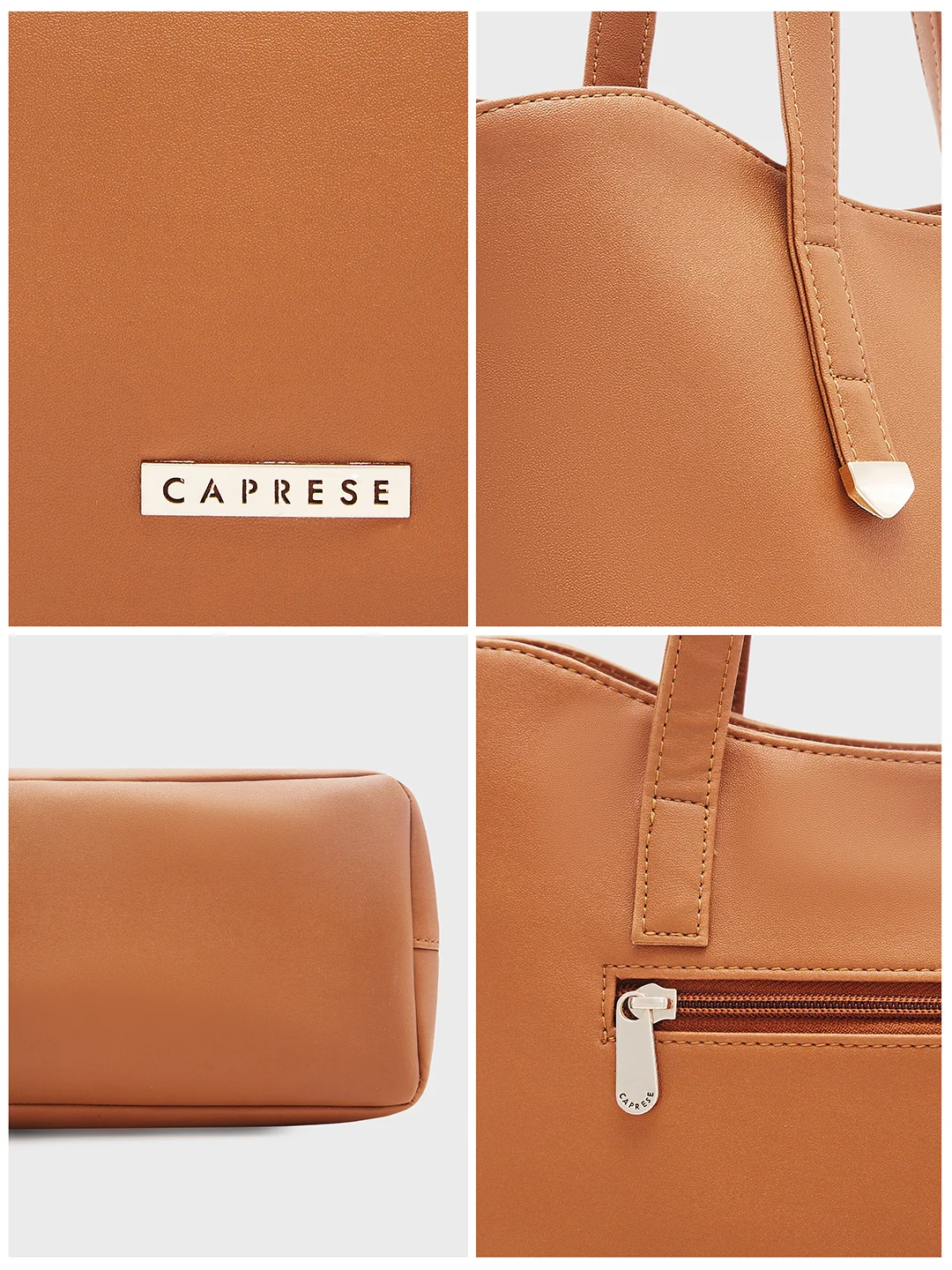 Caprese Romea Medium Tan Tote Bag - Image 13