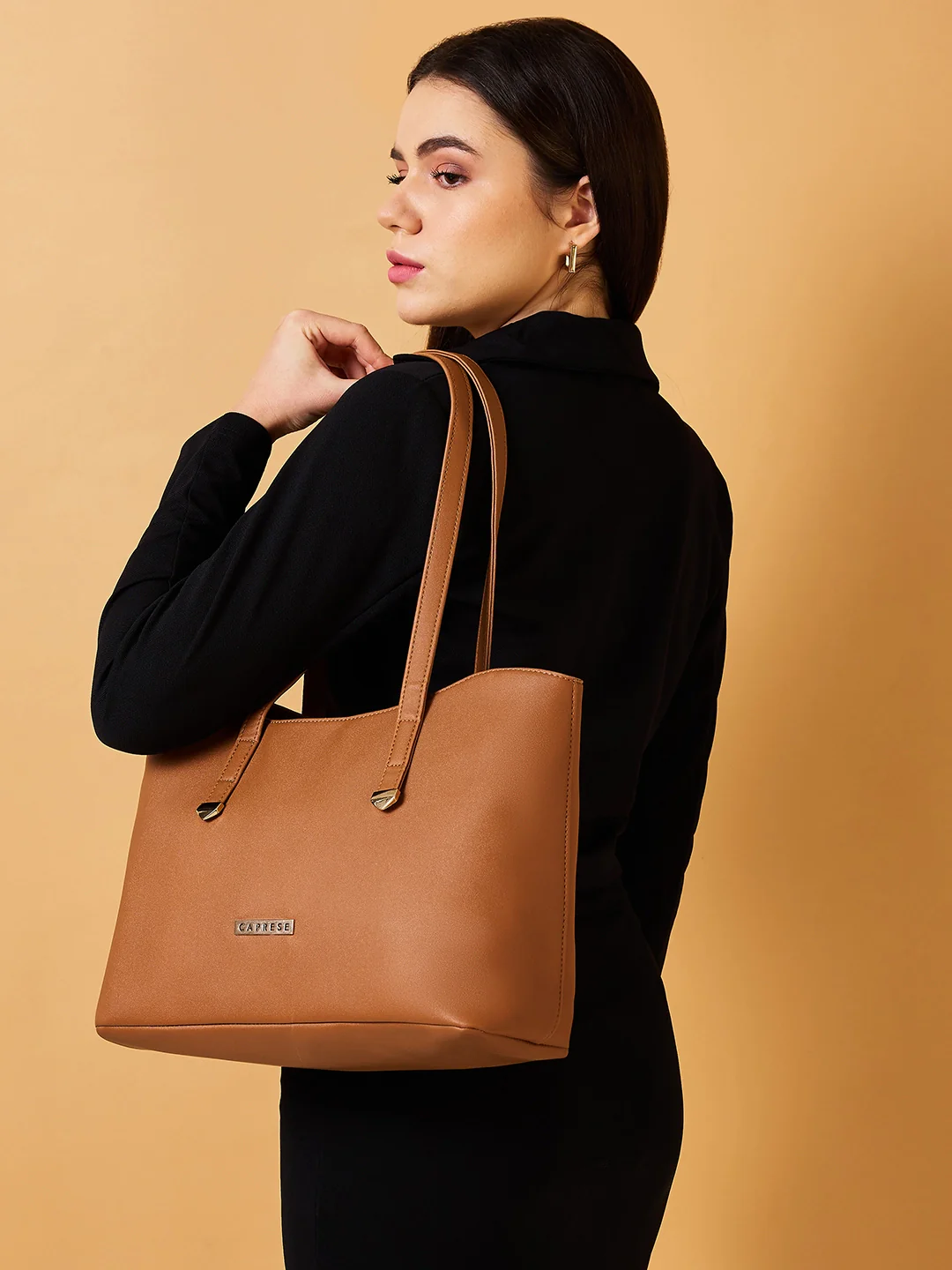 Caprese Romea Medium Tan Tote Bag - Image 2