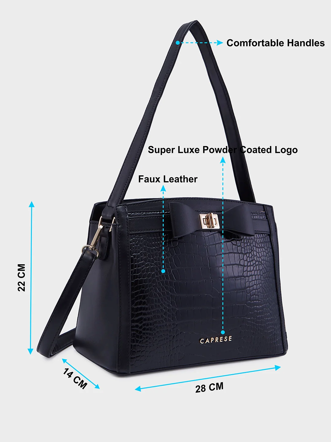 Caprese Romita Medium Black Hobo Bag - Image 6