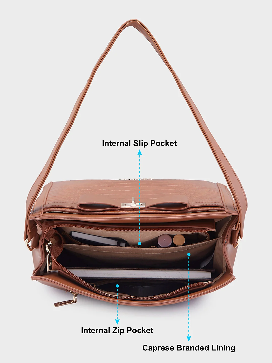 Caprese Romita Medium Brown Hobo Bag - Image 7