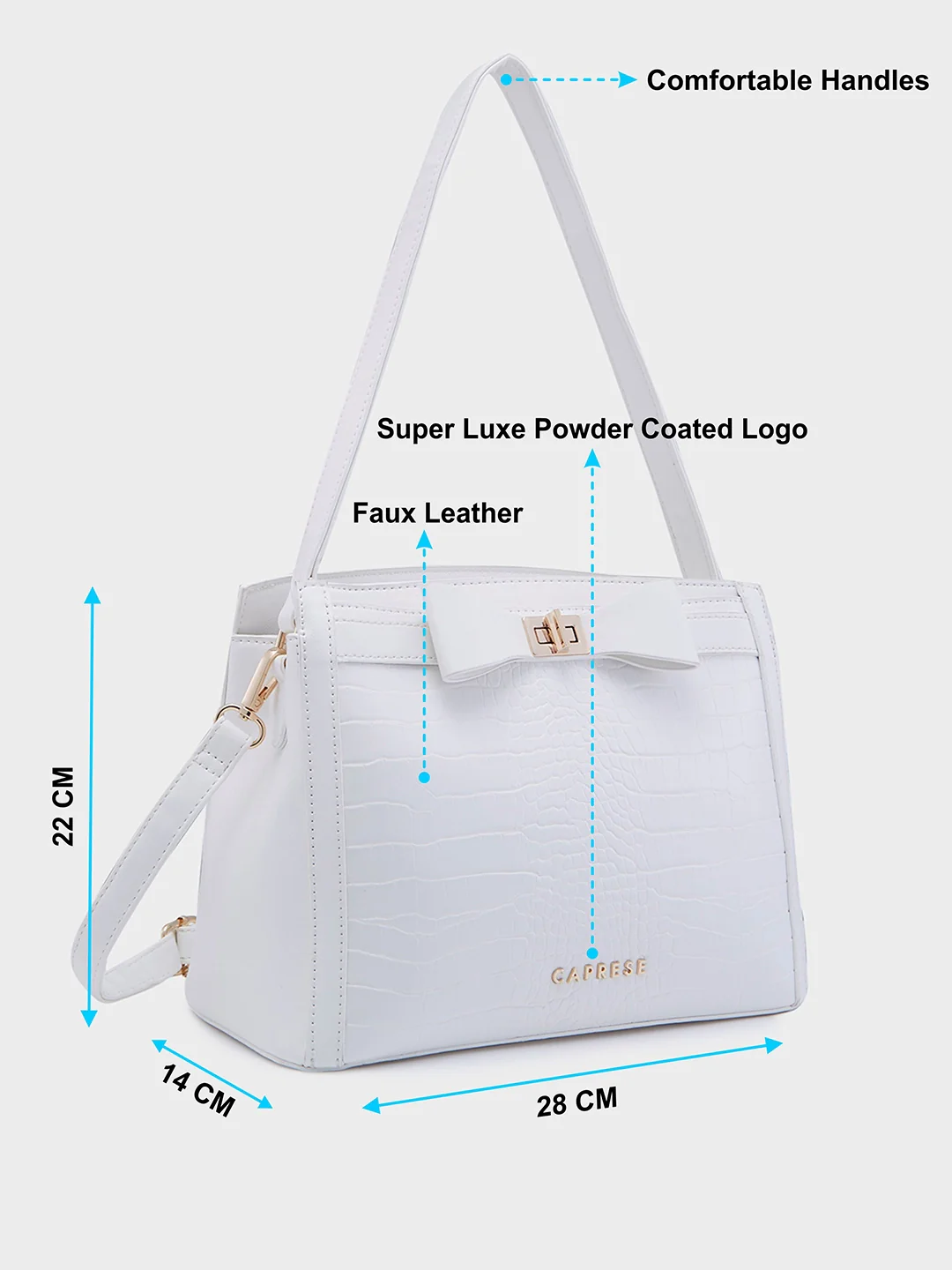 Caprese Romita Medium White Hobo Bag - Image 6