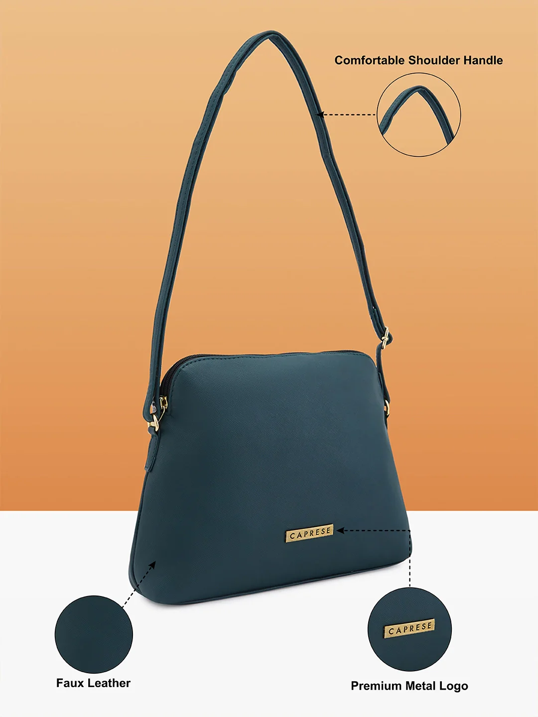 Caprese Rommy Large Pine Sling Bag - Image 7