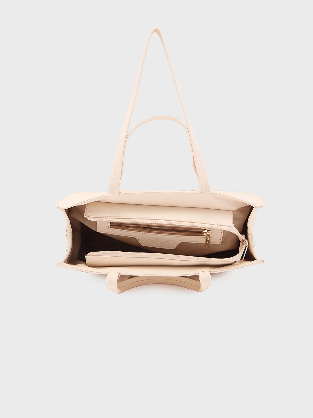 Caprese Roni Medium Beige Tote Bag - Image 10