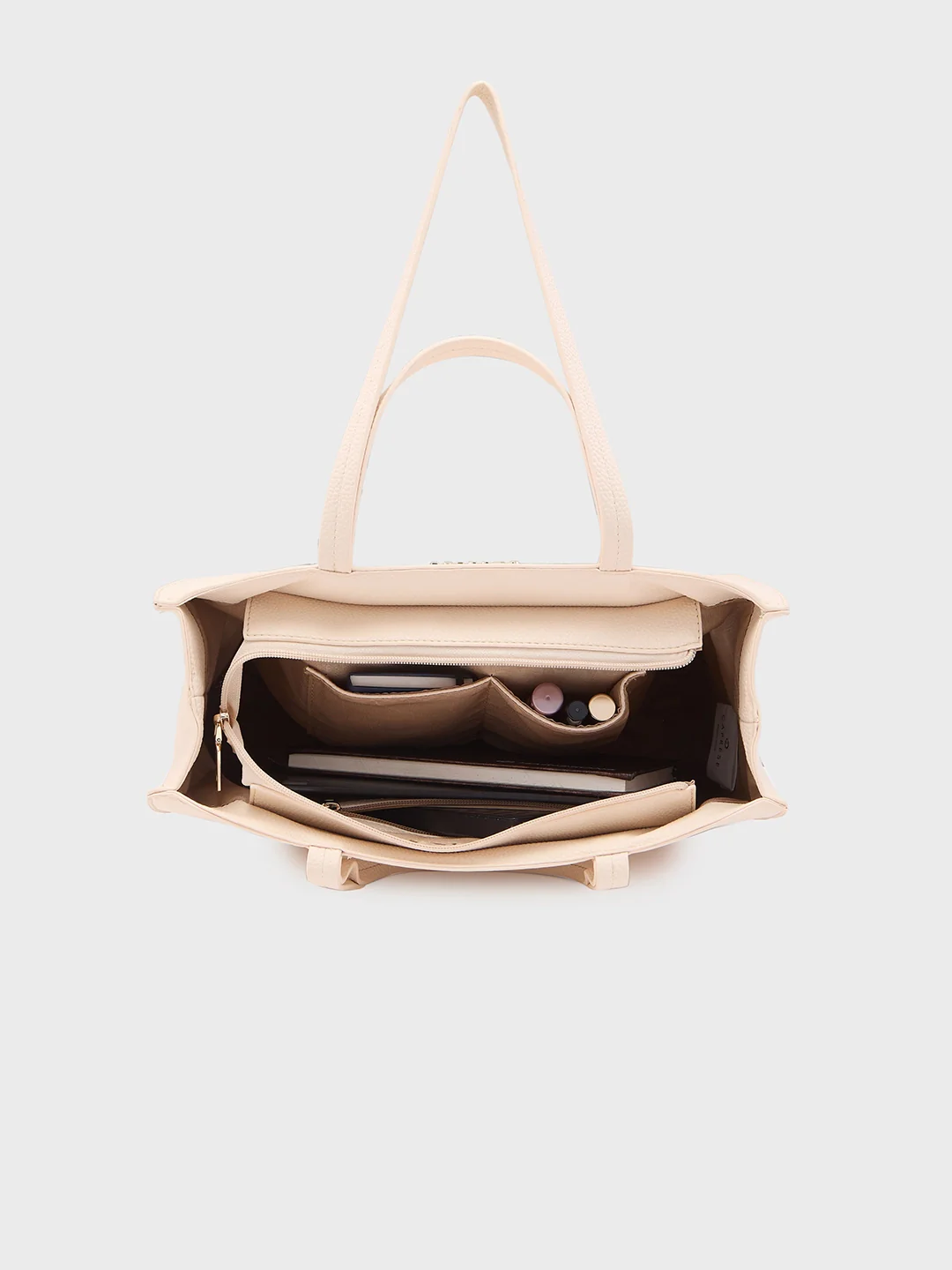 Caprese Roni Medium Beige Tote Bag - Image 9