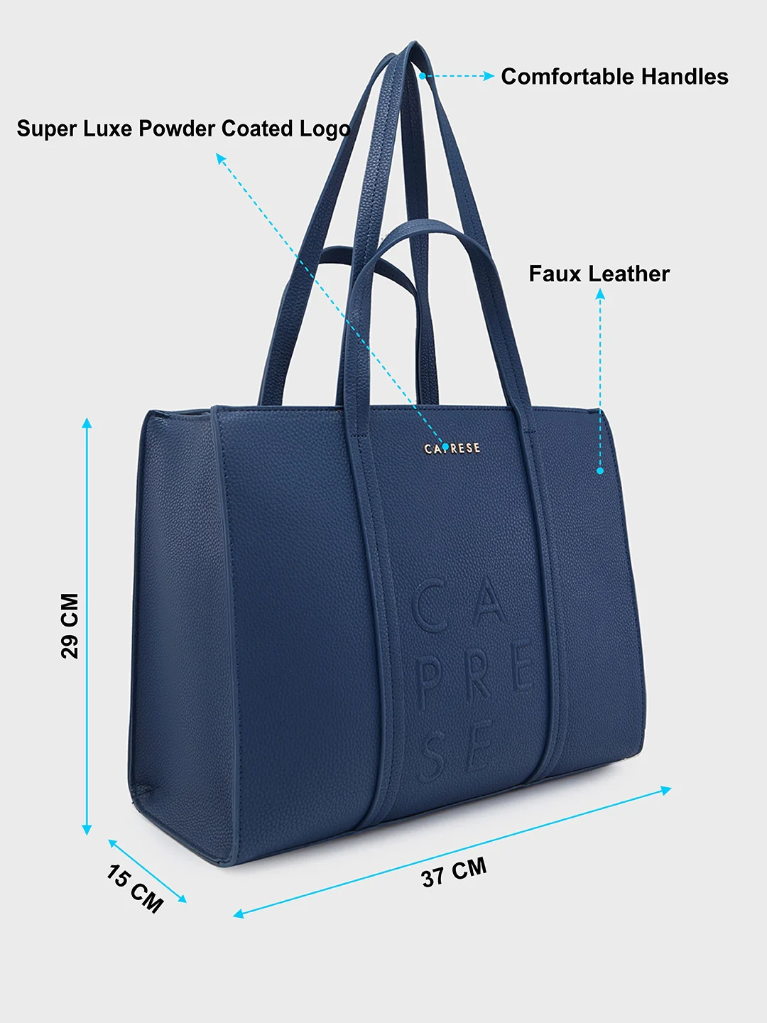 Caprese Roni Medium Blue Tote Bag - Image 7