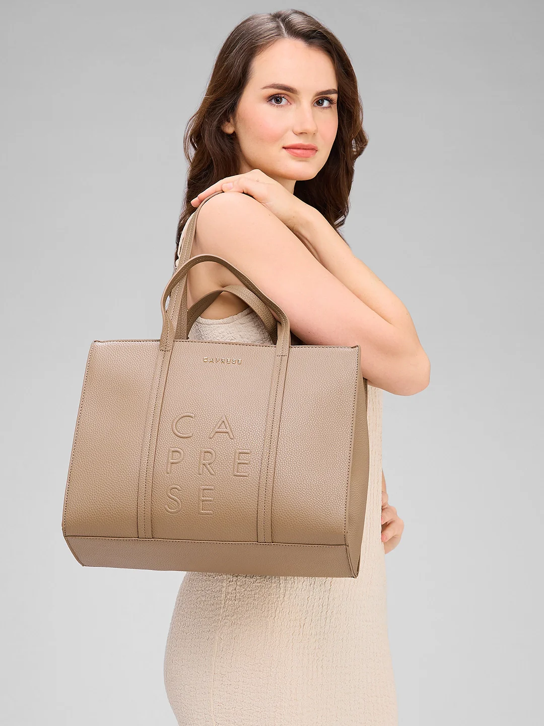 Caprese Roni Medium Brown Tote Bag - Image 12