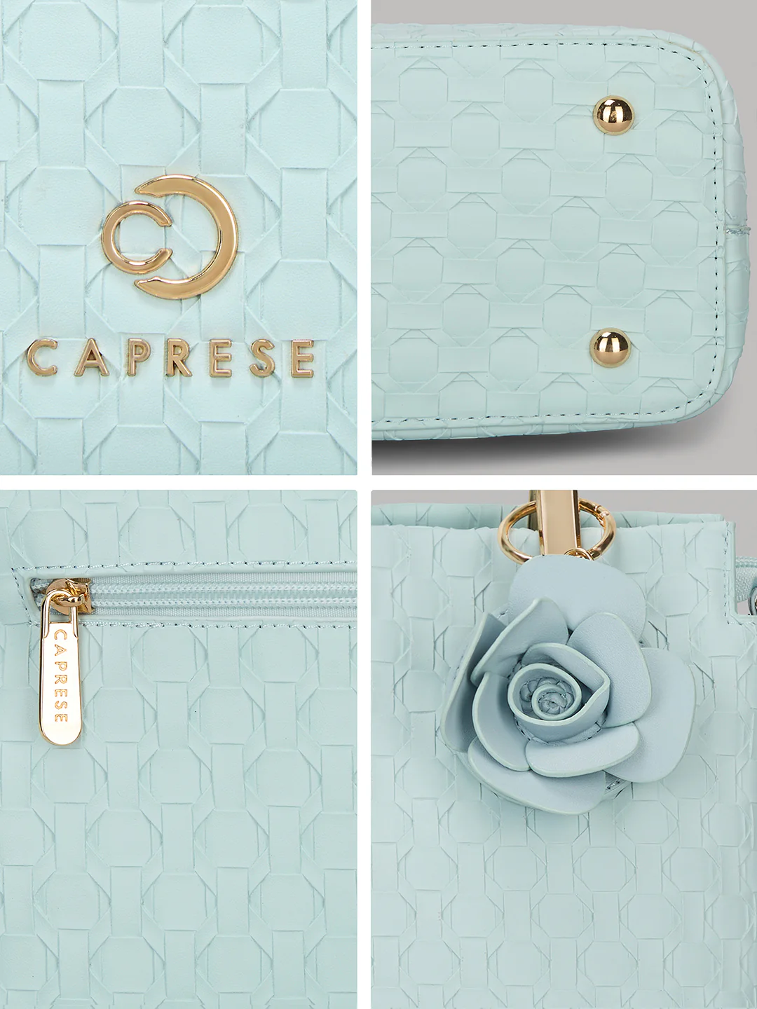Caprese Rosa Small Light Blue Tote Bag - Image 7