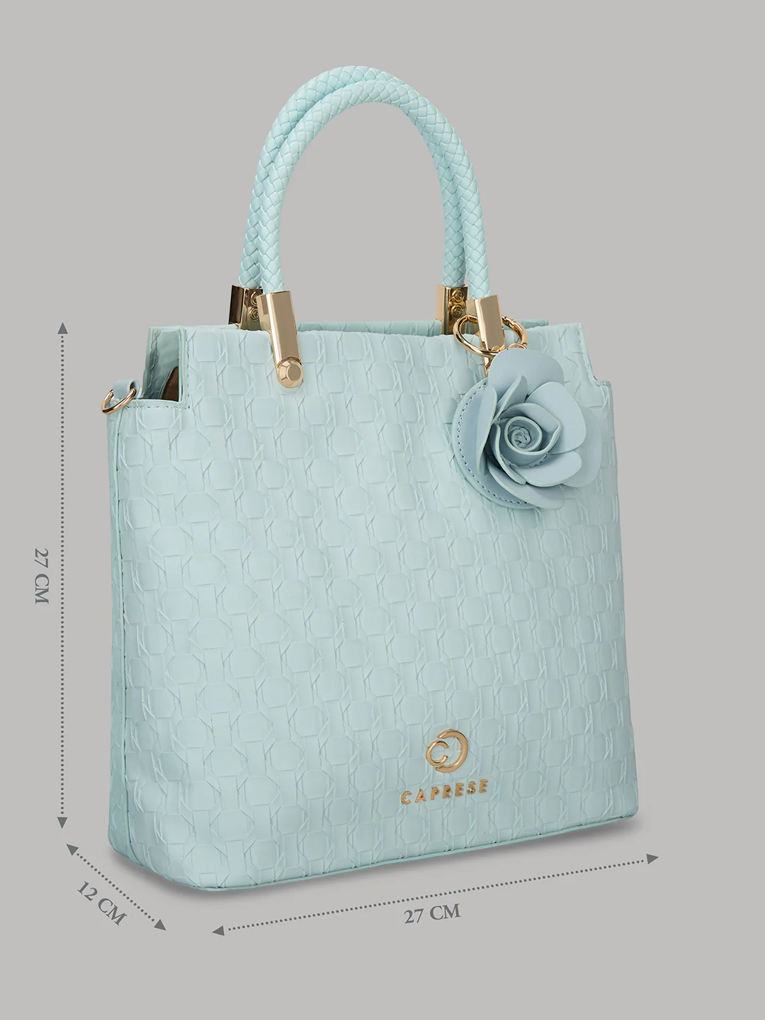 Caprese Rosa Small Light Blue Tote Bag - Image 8