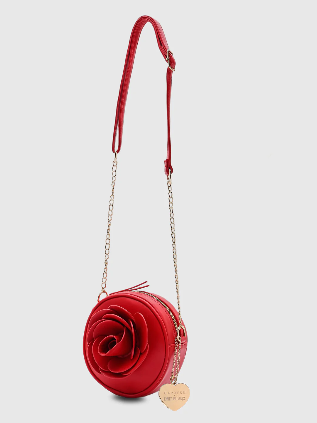 Caprese Rose Medium Red Sling Bag - Image 12