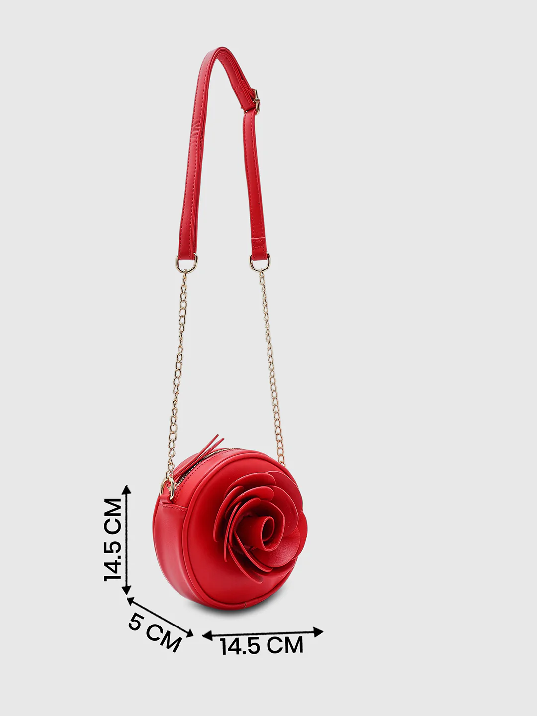 Caprese Rose Medium Red Sling Bag - Image 8