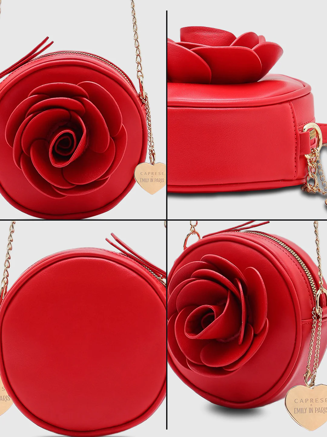 Caprese Rose Medium Red Sling Bag - Image 9