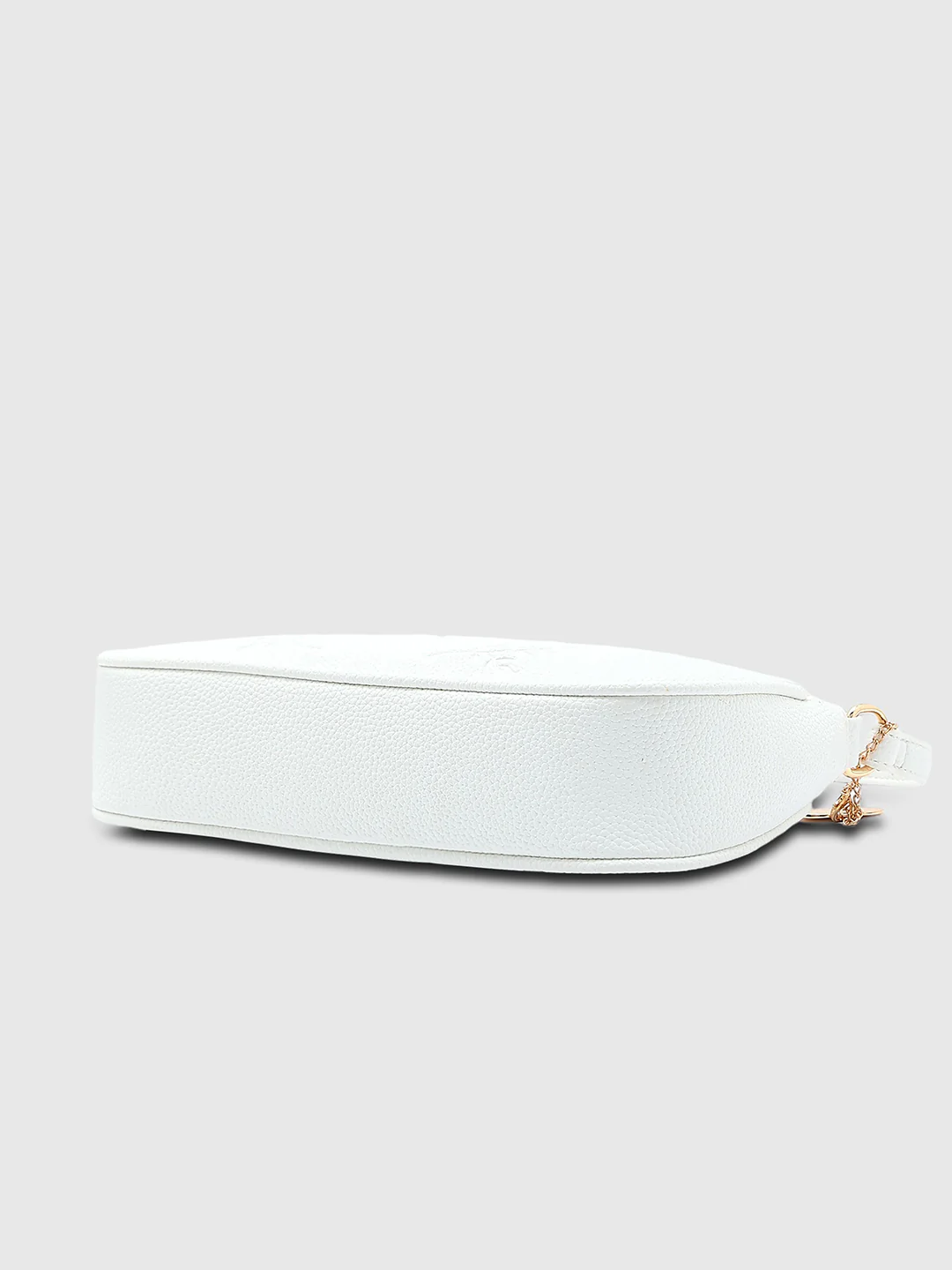 Caprese Rose Medium White Baguette Bag - Image 15