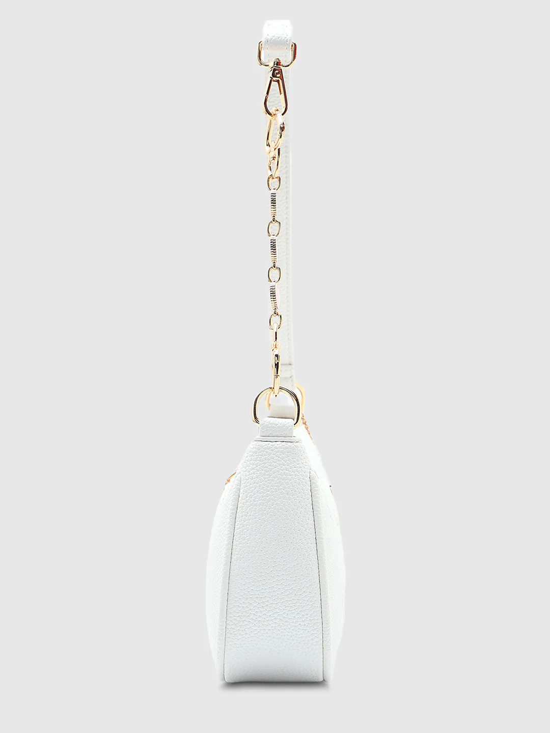 Caprese Rose Medium White Baguette Bag - Image 16