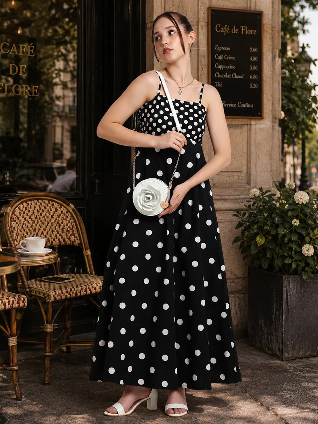Caprese Rose Medium White Sling Bag - Image 7