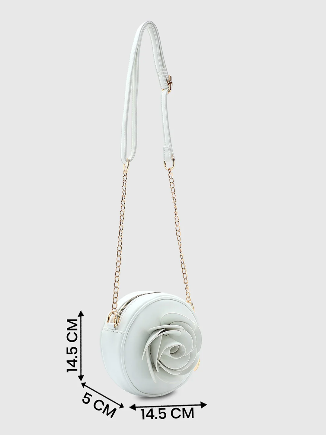 Caprese Rose Medium White Sling Bag - Image 8