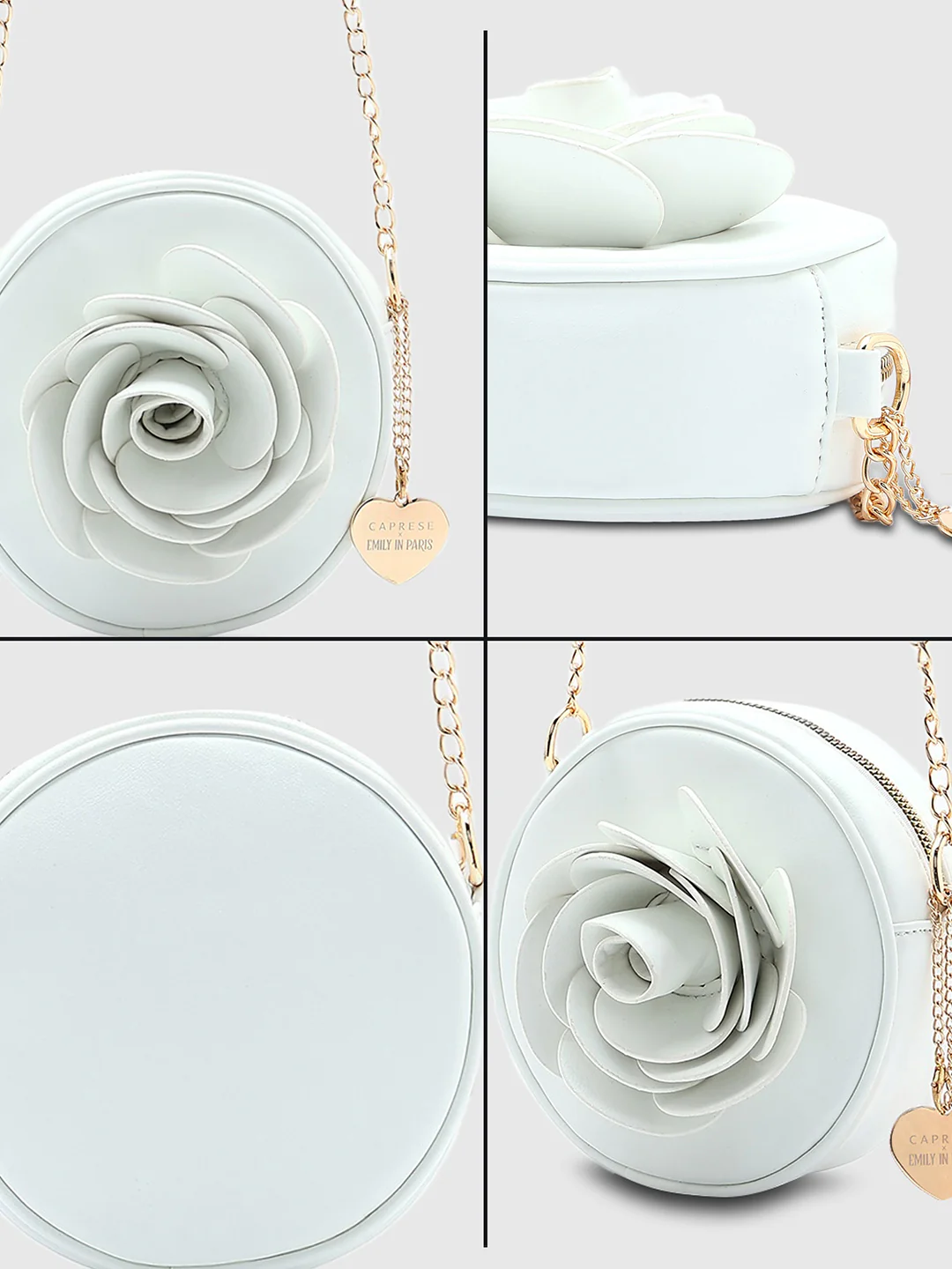 Caprese Rose Medium White Sling Bag - Image 9