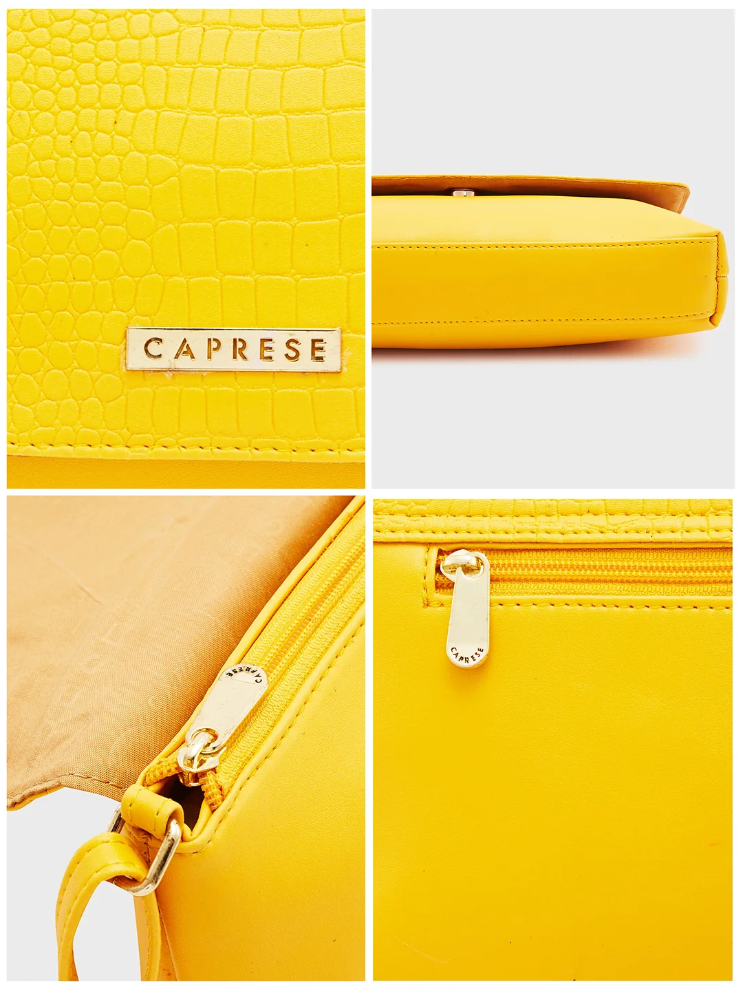 Caprese Rosemary Large Yellow Ochre Sling Bag - Image 14
