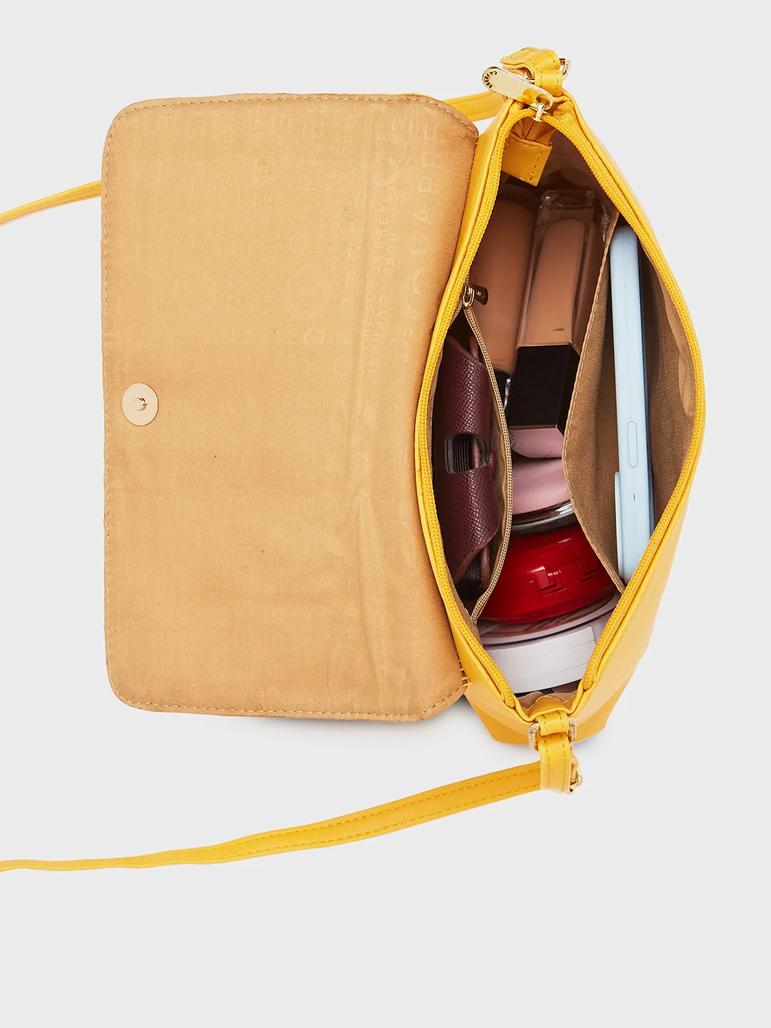 Caprese Rosemary Large Yellow Ochre Sling Bag - Image 9