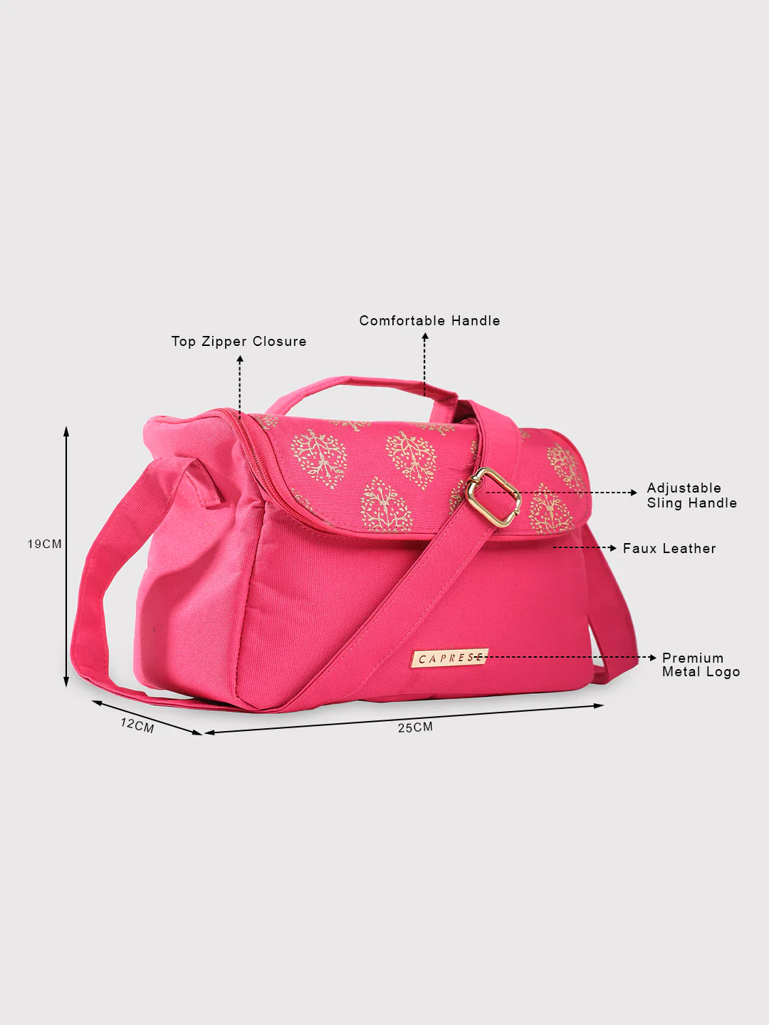Caprese Rosy Medium Fuchsia Vanity Case - Image 11