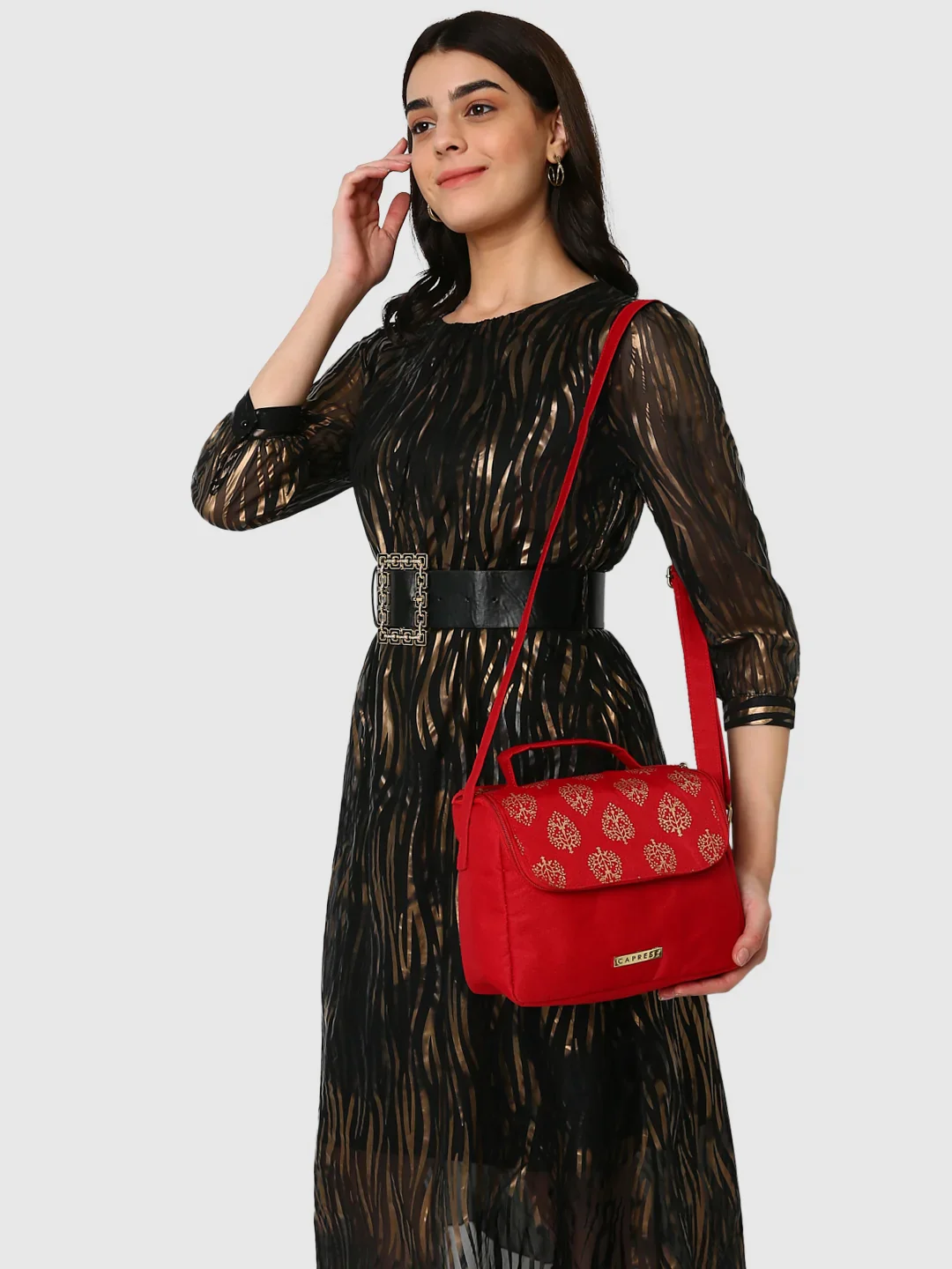 Caprese Rosy Medium Maroon Vanity Case - Image 2