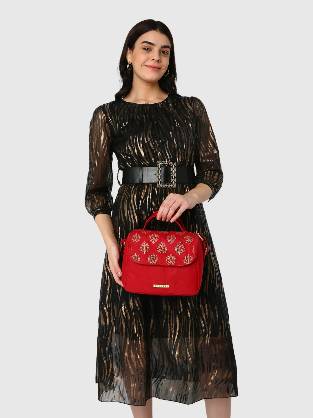 Caprese Rosy Medium Maroon Vanity Case - Image 3