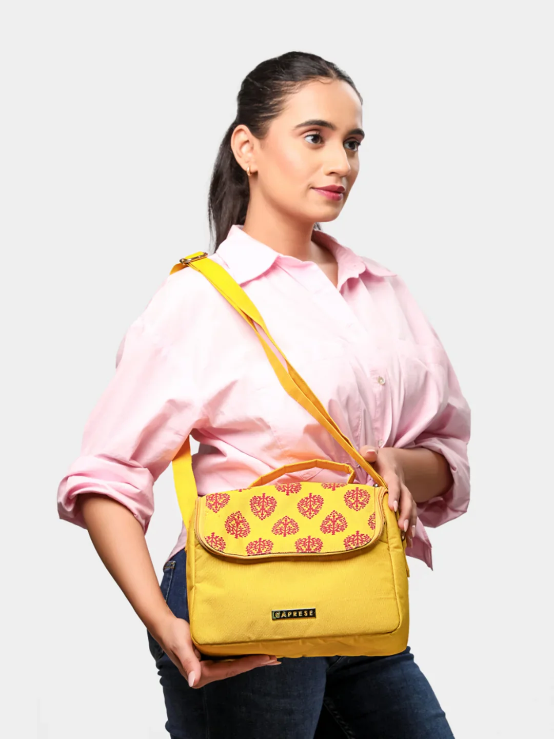 Caprese Rosy Medium Yellow Vanity Case - Image 3