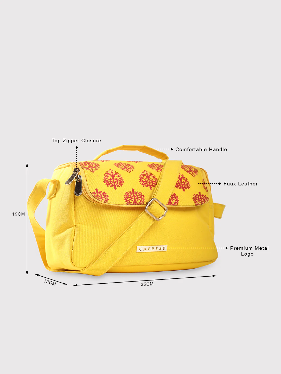 Caprese Rosy Medium Yellow Vanity Case - Image 8