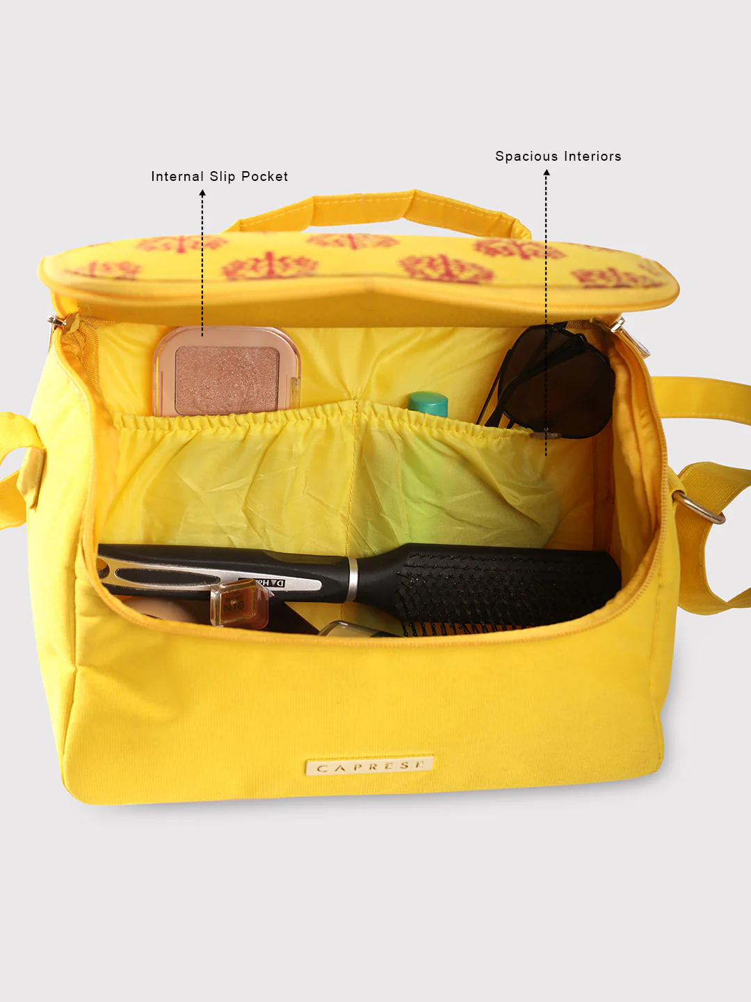 Caprese Rosy Medium Yellow Vanity Case - Image 9