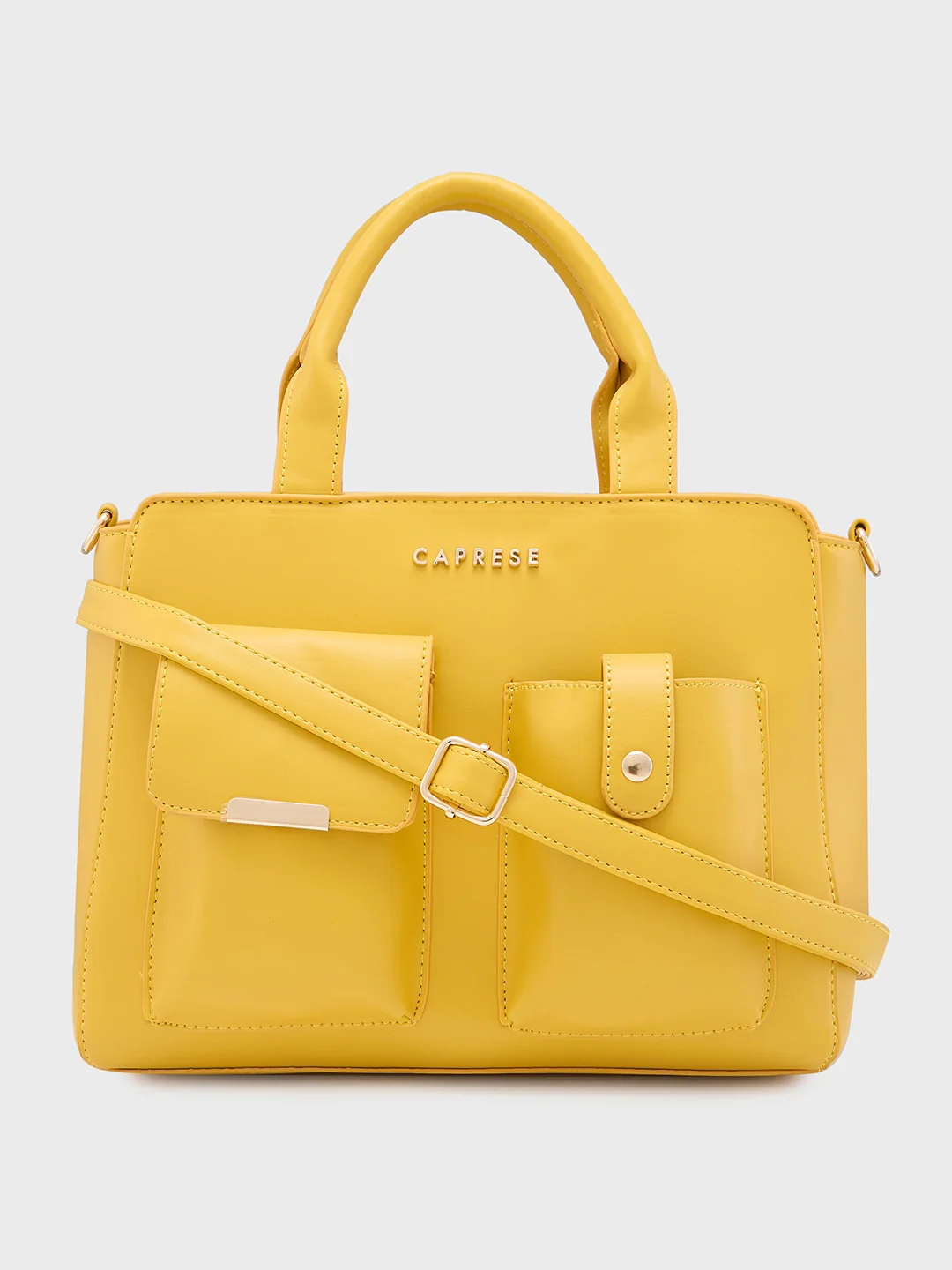 Caprese Roxena Medium Yellow Tote Bag
