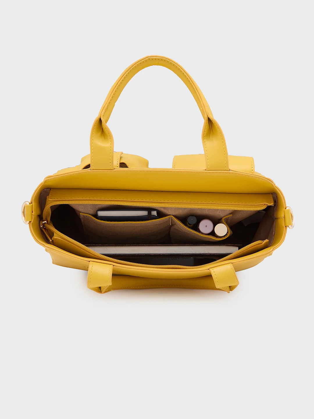 Caprese Roxena Medium Yellow Tote Bag - Image 10