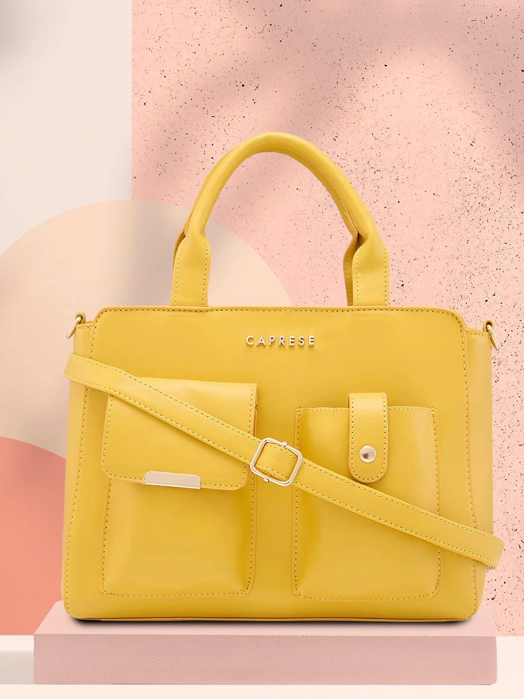 Caprese Roxena Medium Yellow Tote Bag - Image 3