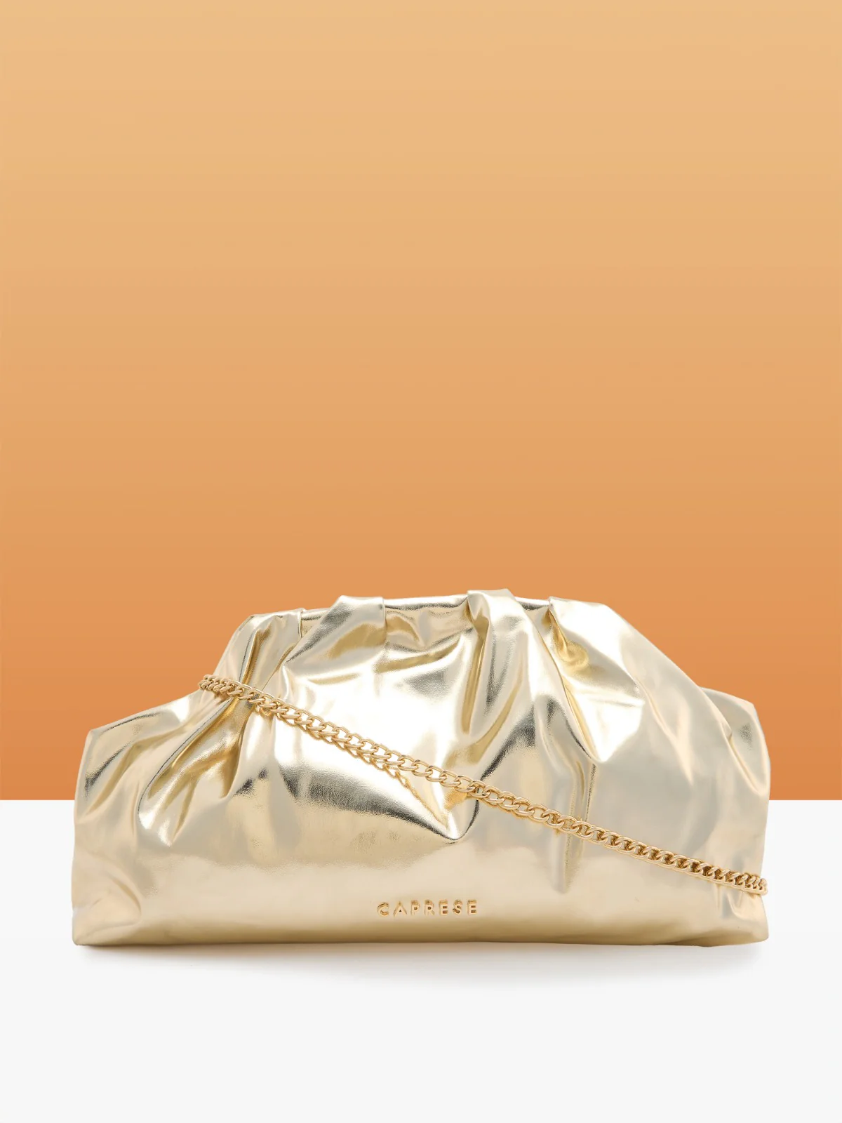 Caprese Roxene Small Metallic Gold Clutch Bag - Image 5