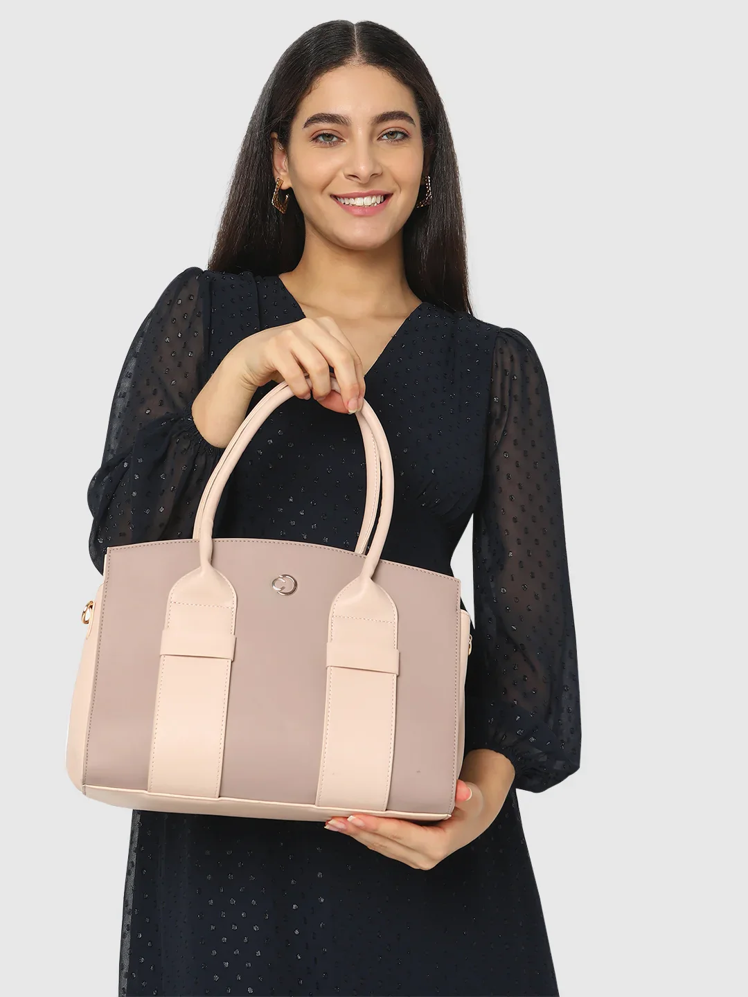 Caprese Ruby Large Light Pink Satchel - Image 12
