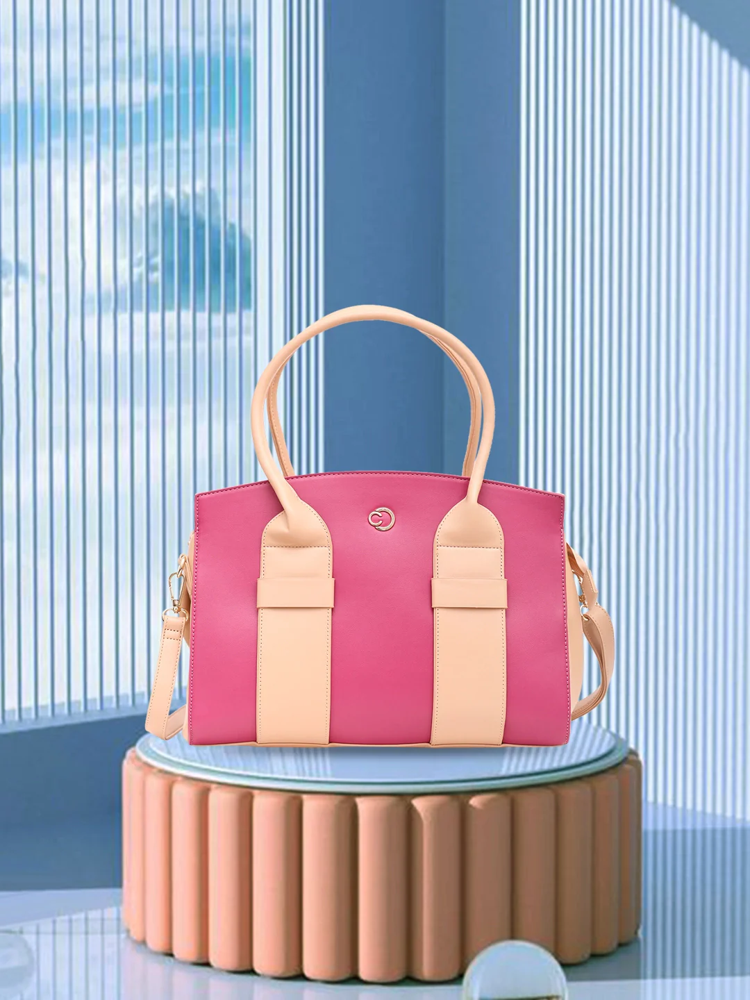 Caprese Ruby Large Magenta Satchel Bag - Image 2