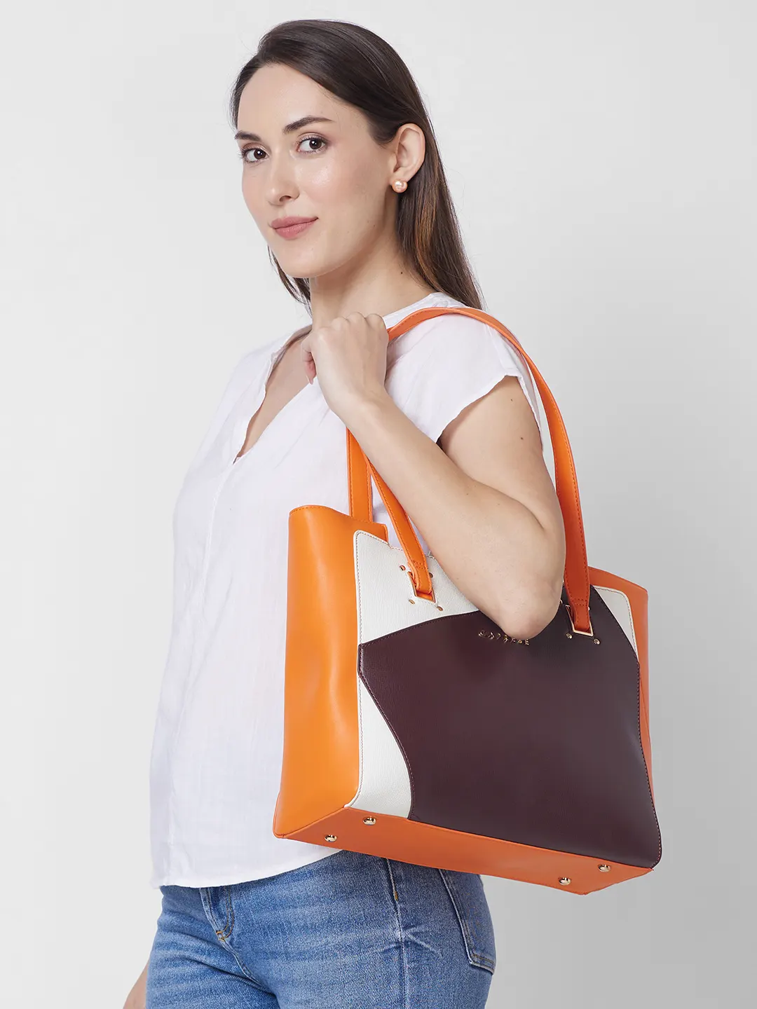 Caprese Ruth Large Brown Tote Bag - Image 11
