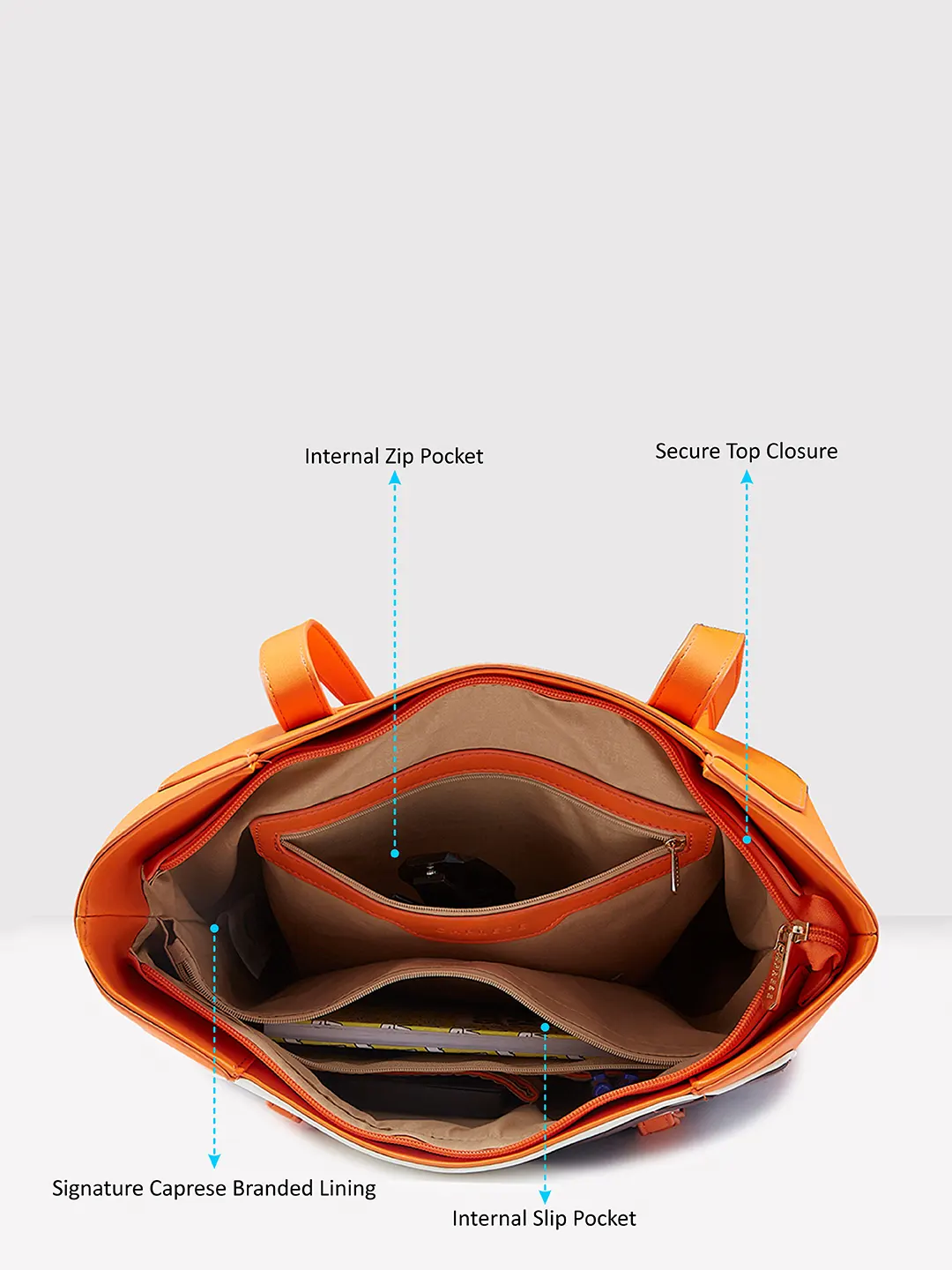 Caprese Ruth Large Brown Tote Bag - Image 7