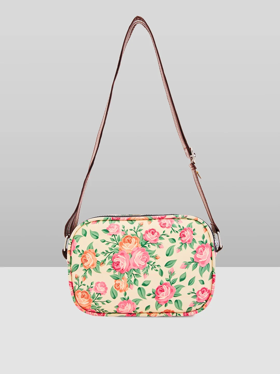Caprese Ryko Medium Beige Sling Bag - Image 3