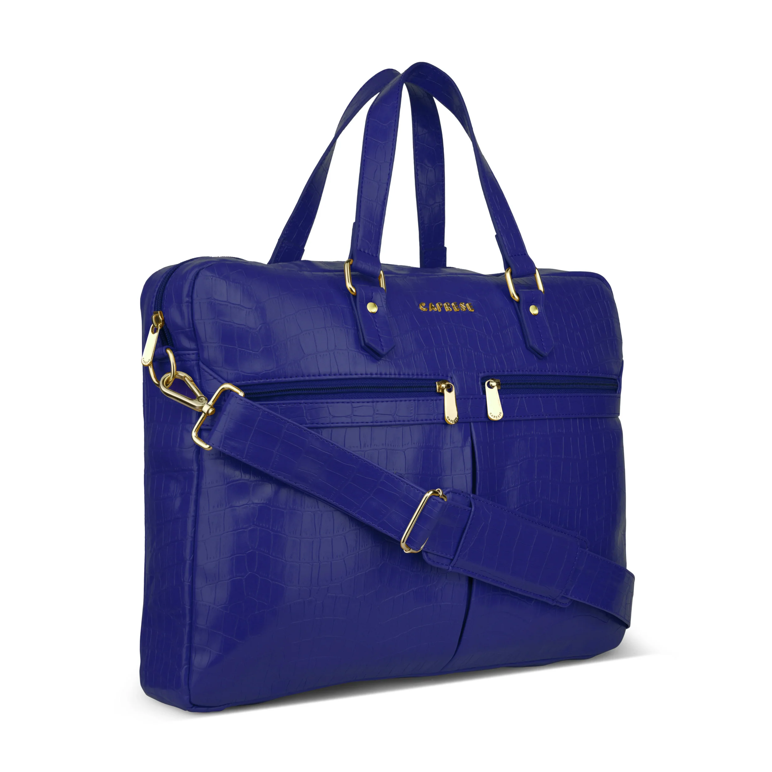 Caprese Rylee Satchel Large Blue Laptop Bag - Image 4